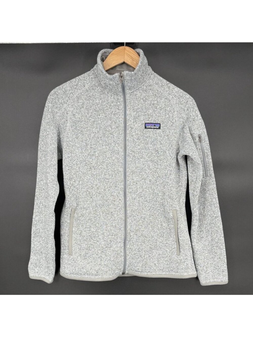 Patagonia Women's Better Sweater Jacket M Gray Full Zip Fleece Arm Pocket Hiking